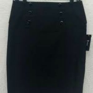 Black stretchy pencil skirt